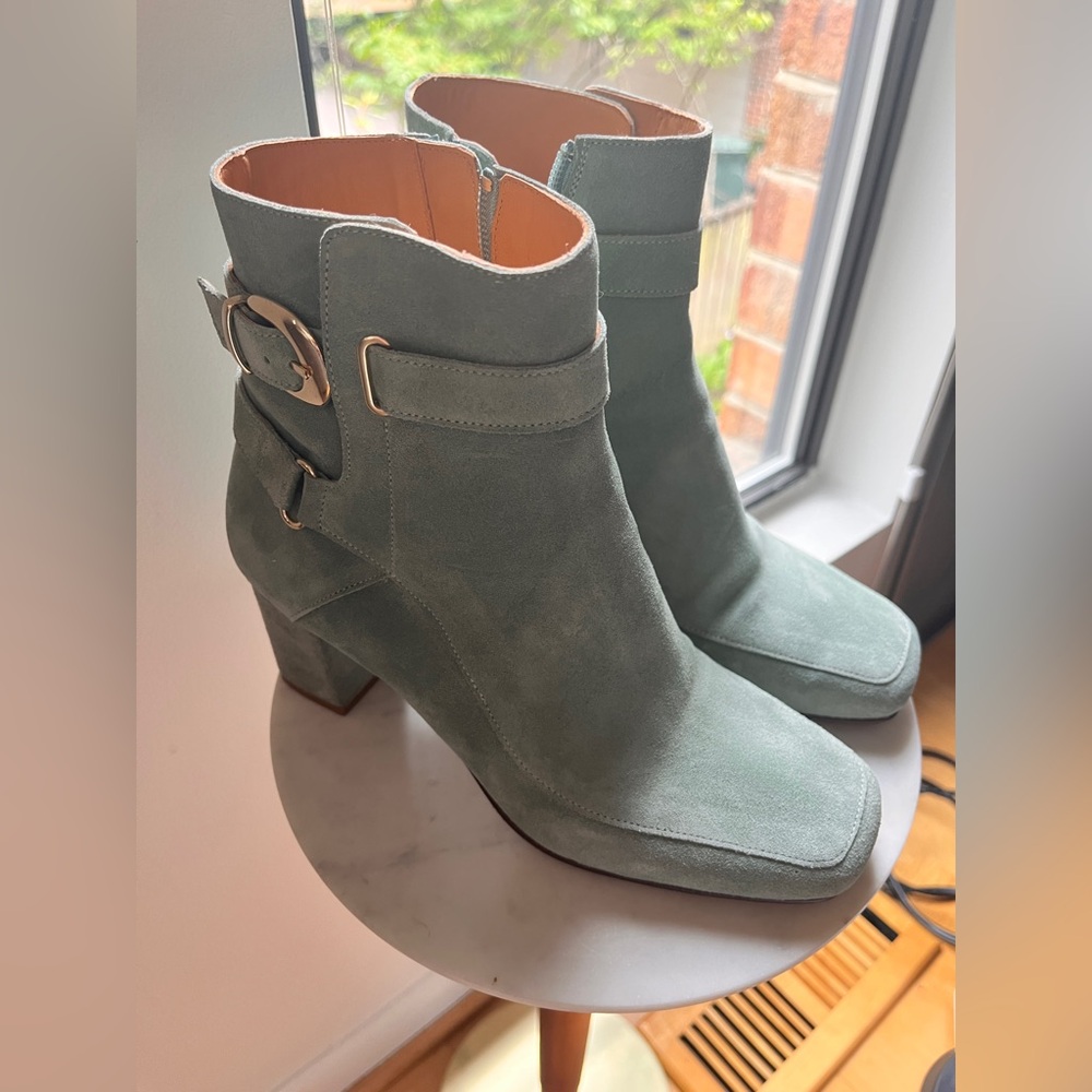 Sézane Brooklyn Boots Sea Green - Picture 6 of 12